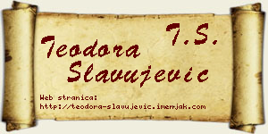 Teodora Slavujević vizit kartica